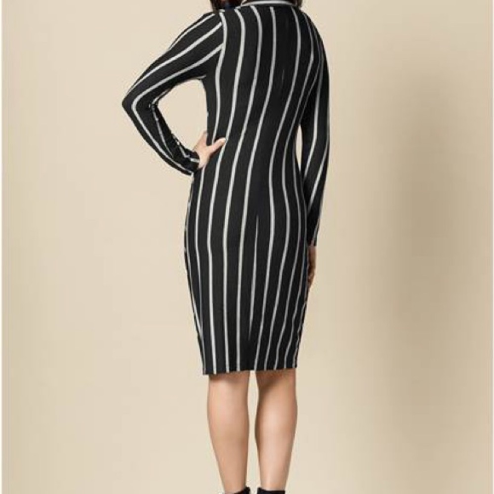 Striped Knot Detail Shirt Dress. Small new - Picture 6 of 7
